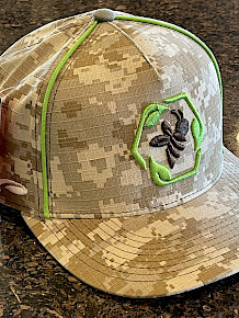 Bee Green Hat - Camo Snapback